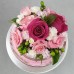 Flower -  Semi Naked 2 Tier Cake Fresh Flowers on Top (D, V)